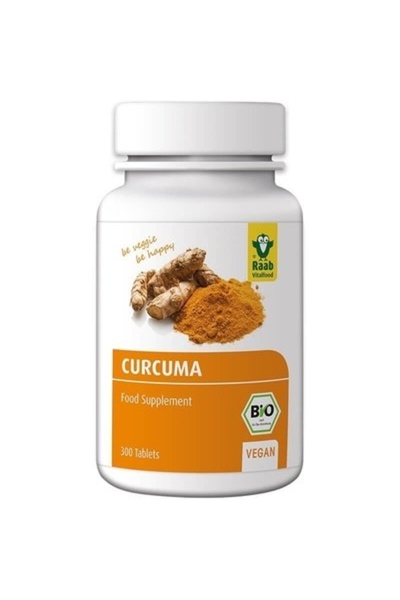 RAAB Turmeric (curcuma) bio 300 mg, 300 tablete vegane