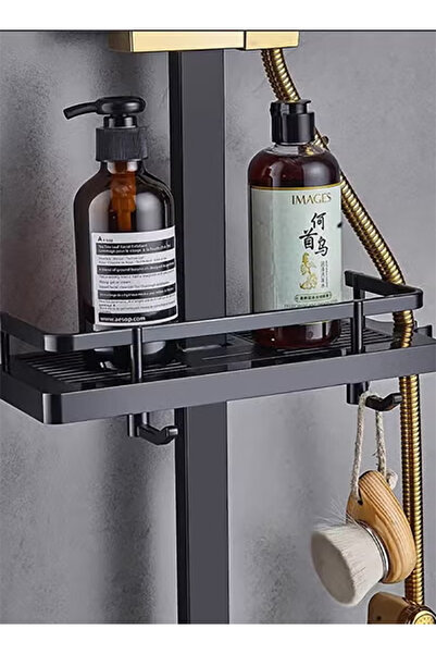 VOGMAX Black and gold full copper bathroom shower head set with four buttons,...