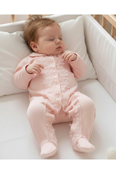 Ege Bebek Kız Bebek Yeni Doğan Dantel Detaylı, Boydan Çıtçıtlı, Yakalı Bebek ...