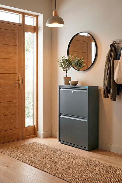 LICCIA Metal Ayakkabılık 2 li Kilitli Model