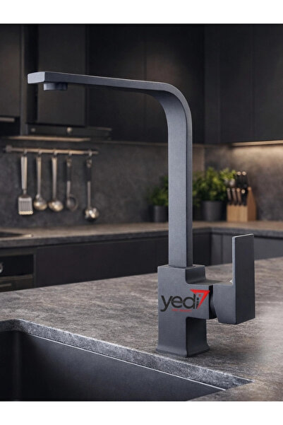 Fualora Square Model Anthracite Kitchen Sink Faucet