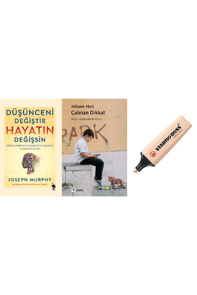 Nemesis Kitap Düşünceni Değiştir Hayatın Değişsin + Çalınan Dikkat 2 Kitap Se...