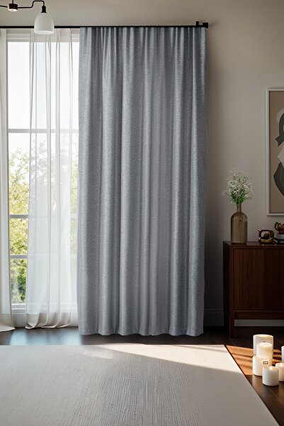 Doqu Home Vera Fon Curtain 140 X 270 cm - Anthracite