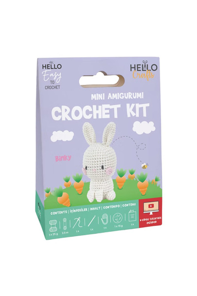 Hello Craft Sevimli Tavşan Amigurumi Yapım Kiti - Videolu Anlatım ve Türkçe K...
