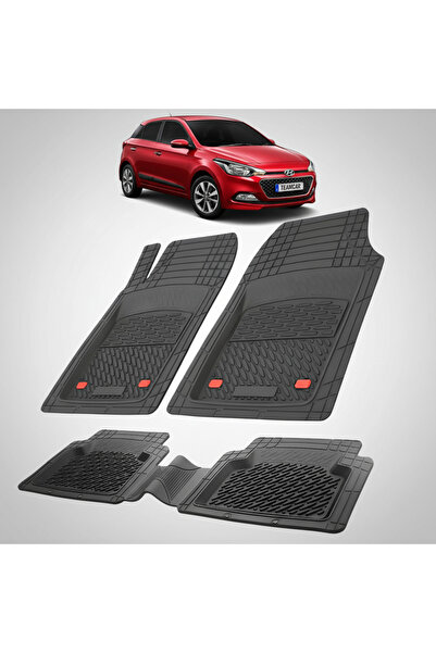 TEAMCAR Car Mats Hyundai i20 Hatchback 2014-2018 - Rubber Mat-Black