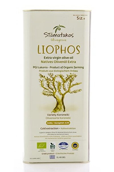 Stamatakos Liophos organic extra virgin olive oil 5 liters
