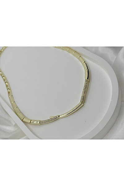 LA PELİZİA – Modern Bambu Tasarım Çelik Kelepçe Kolye