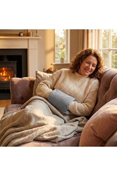 O.M.D Cosy Electric Hot Water Bottle -albastra