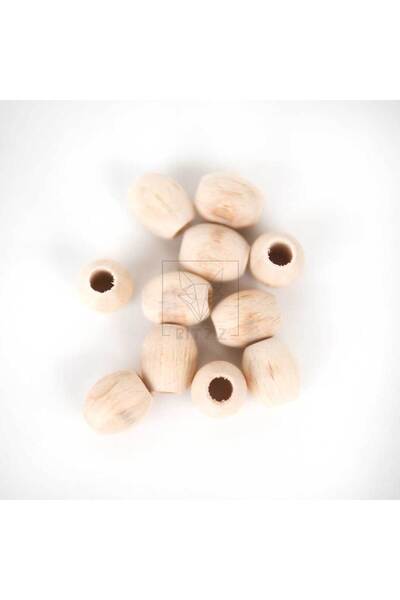 Ritzz Raw Wood Beads // Barrel Model // 15mm // 5 Pieces