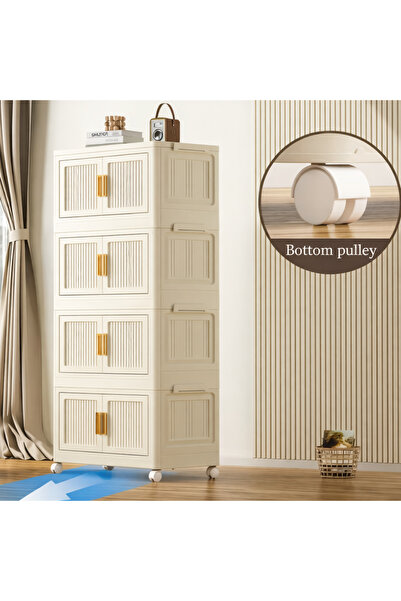 LEIHMANN Raft de depozitare cu sertare si roti, pliabil