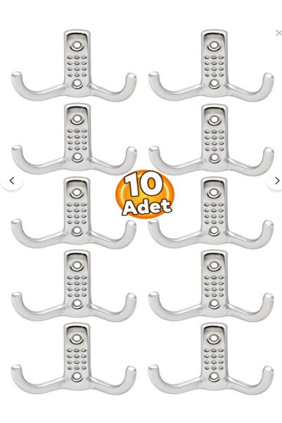 GÜMÜŞ Noktalı Krom Renk Portmanto Askı Krom Küçük Dolap Elbise Havlu Askısı (...