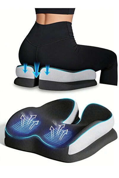 Generic وسادة المقعد، وسادة كرسي من الإسفنج الذكي تخفف بشكل فعال من الشعور بع...