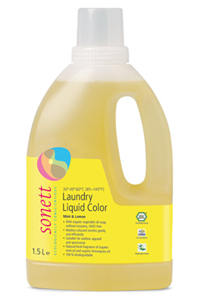 Sonett LIQUID DETERGENT FOR COLORED LAUNDRY - MINT AND LEMON 1.5L