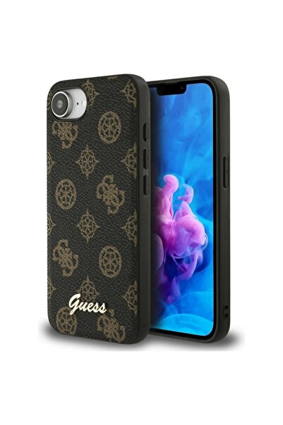 Guess Carcasă pentru iPhone 16e Peony Script MagSafe - Negru