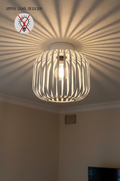 Bamyum Stela Beyaz Plafonyer Avize İç Mekan Aydınlatma Dekoratif Mutfak Hol C...