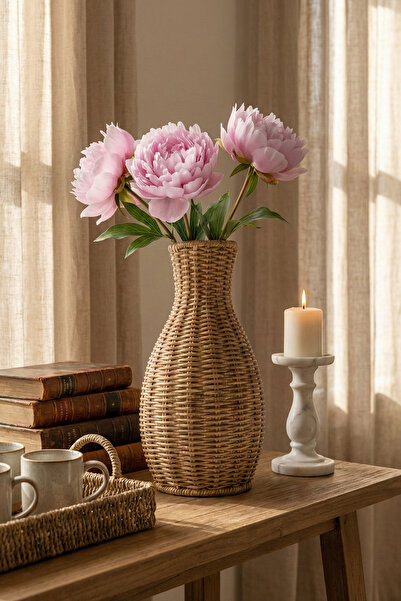 VienArt Wicker Rattan Decorative Vase Model 1 - 27 cm