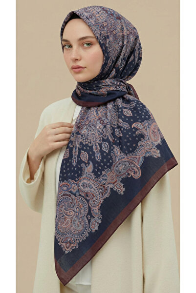 Karaca Eşarp ΛΑΒΙΝΙΑ ΣΧΕΔΙΑΣΜΕΝΟ ΒΑΜΒΑΚΕΡΟ ΚΑΦΤΑΡΙ 120*120 ΕΚ.