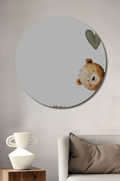 Teona Ahşap Sevimli Orman Dostları Sulu Boya Görünümlü Ahşap Dekoratif Tablo ...