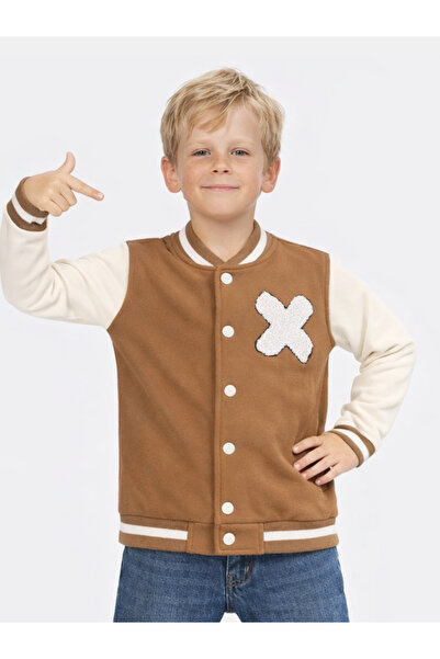 Casabony Boy's Brown - Green College Jacket