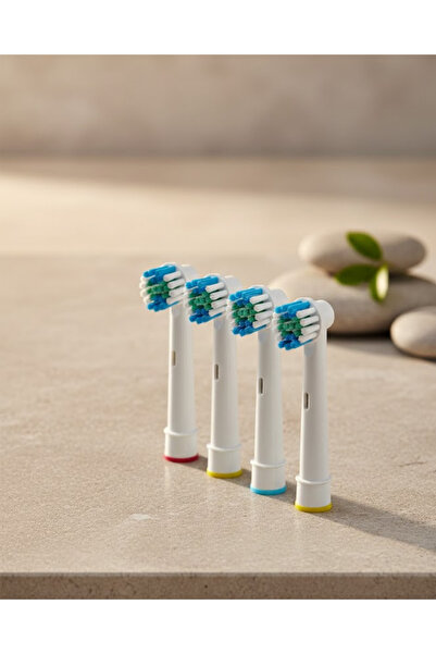 Beta Moda Hub رأس فرشاة أسنان بديلة من نوع رينك رايند رينج فاميلي، عبوة من 4 قطع