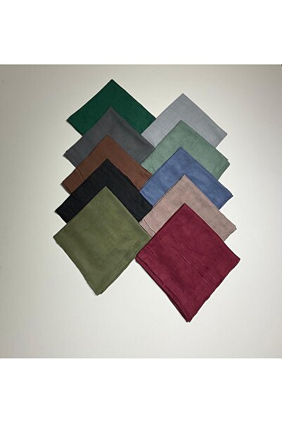 HOKY 10'lu Paket Pamuklu Bambu Kraş Şal Hediyelik Dağıtmalık