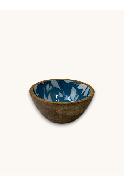 FARALYAHOME Mango Tree Leaf Patterned 15X15X8 cm Bowl Presentation Bowl Yogur...