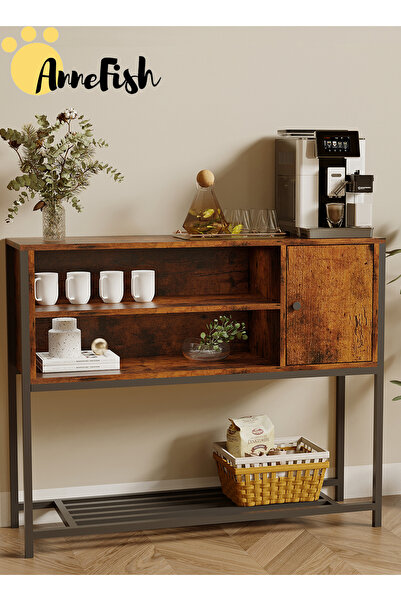 AnneFish 100*30*80cm Coffee Corner Cabinet Sideboard Table Kitchen Bakers Rac...