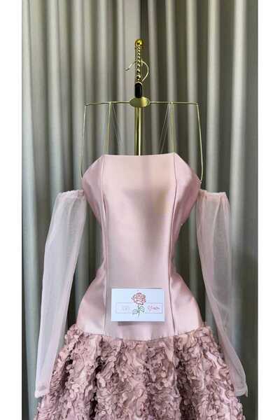 GORI FASHION Elegant short dress with long sleeves