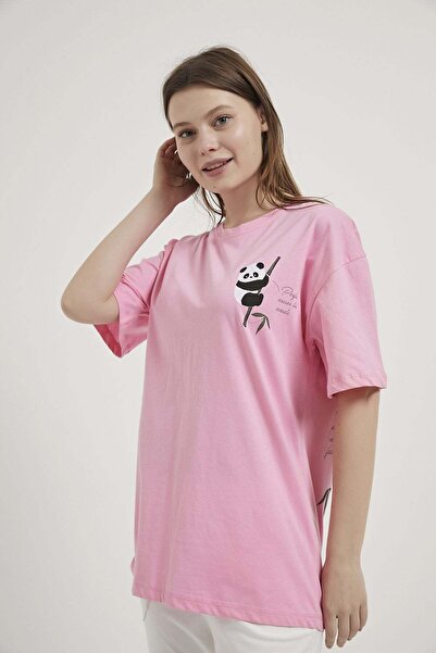 Arma Life ARMALIFE 2292 Tricou de damă cu tematică panda, imprimat față și sp...