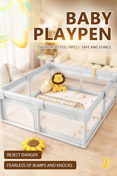 Vitakit Baby Playpen | Thickened Steel, Safe & Stable Anti-Collision Play Yar...