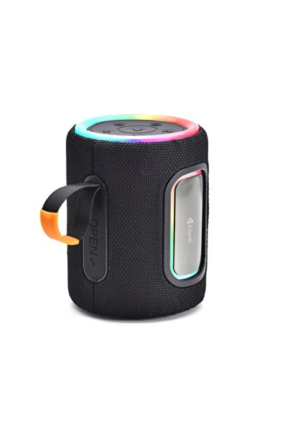 Kisonli Q34 (AUX Girişli, DeepBass ve RGB Özellikli IPX6 Bluetooth Hoparlör)