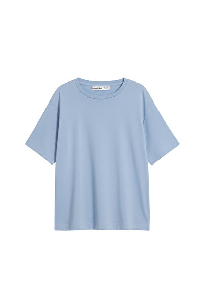 Bak Moda Tricou de damă Basic Relaxed Fit Bebe Blue