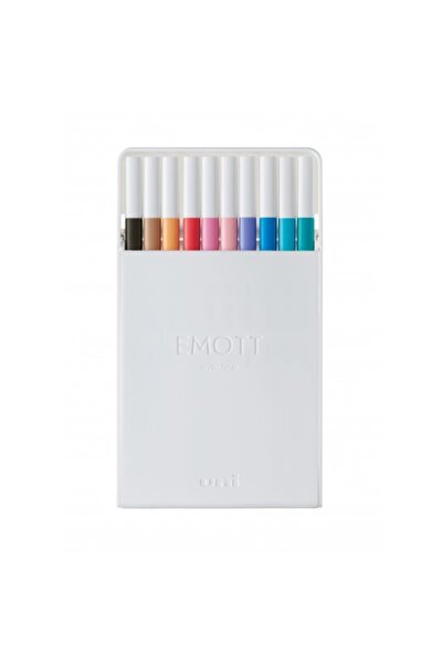 UNİ-BALL Fineliner UNI EMOTT PEM-SY, 0.4 mm, NO.2, set 10 pastel colors