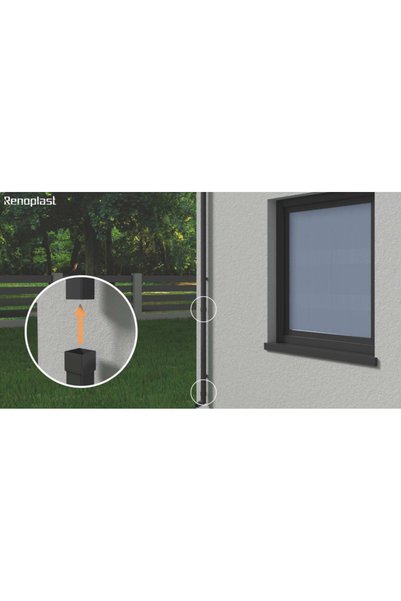Renoplast Jgheab de 100 cm pentru jgheabul RK65, gri RAL 7037