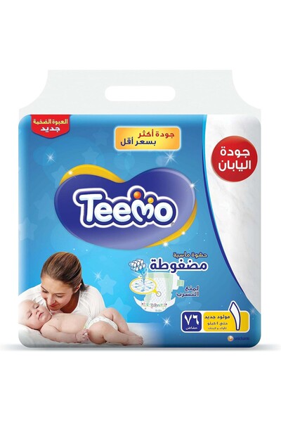 Teemo - Baby Diapers Jampo - Number 1 NewBorn 76Pcs - 4+kg