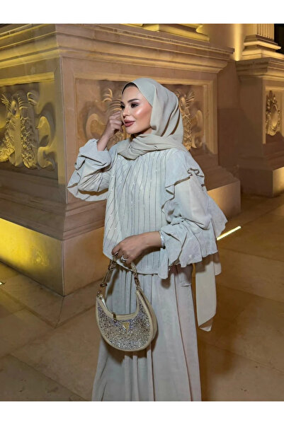 silanbutikco Mia premium etekli takım buz mavi