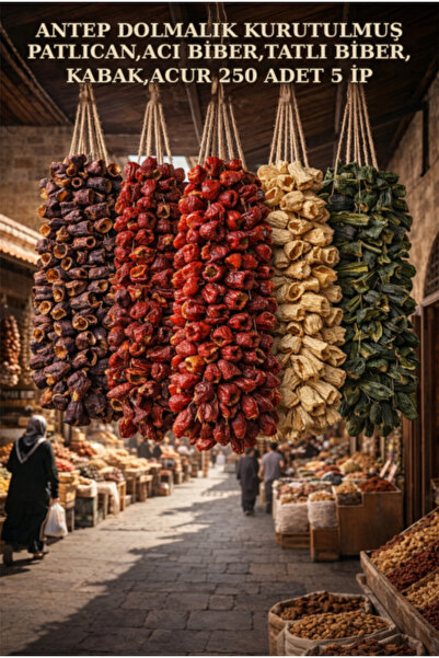 ŞİFAKÜR BİTKİSEL SAĞLIK ÜRÜNLERİ Antep Dolmalık Karışık Kurutulmuş Set 5 İp 2...