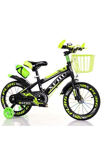 JHT Children's Bicycle 5-7 Years with Training Wheels, Basket and Water Bottl...