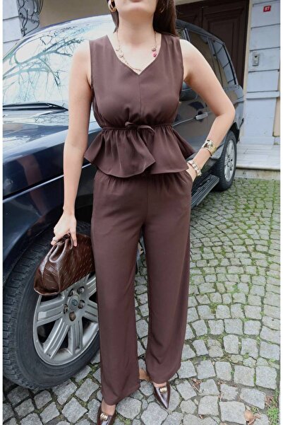 KECHİ WOMAN Linda Twill Fabric Elastic Double Set