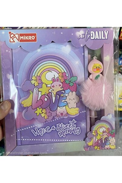 ALPA STORE Mikro Cute Daily Sevimli Günlük Flamingo Ananas Tavşan Figürlü Kal...