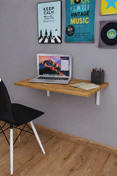 Montessori 90 x 50 Cm Katlanır Masa Duvara Monte Masa Mutfak Masası Balkon Ma...