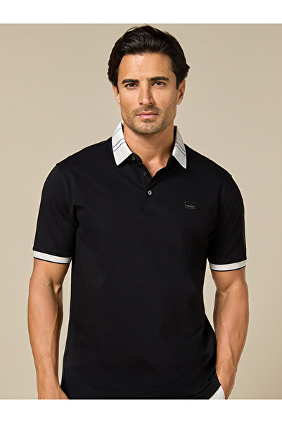 Mannerism The Everyday Essential Onyx Black Cotton Polo Comfort Fit