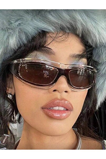 La Saade Y2K Ice Cat-Eye Sunglasses - Iconic Y2K Sunglasses with Transparent ...