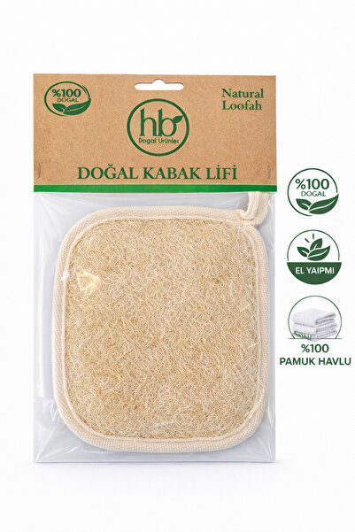 HB Organik Doğal Ürünler Kare Küçük Kabak Lifi / Havlulu