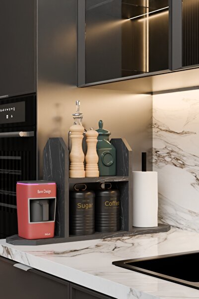 BARIN DESIGN Mutfak Düzenleyici Raf, Baharatlık, Kağıt Havluluk, Kahve Köşesi...