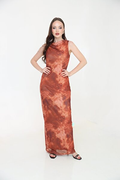 2TRENDY Orange wavy dress