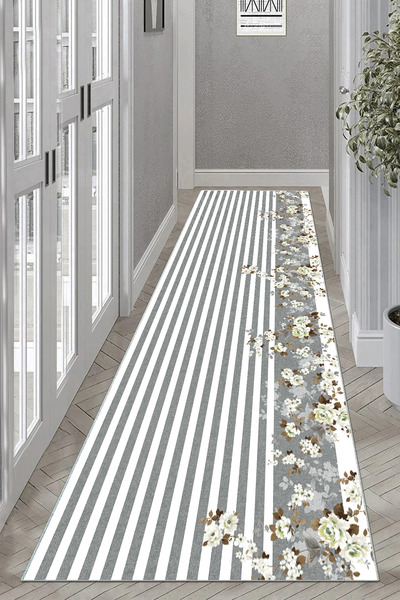 Thalia Home Yıkanabilir Kaymaz Tabanlı Baskılı Yolluk Halı Mutfak Halısı