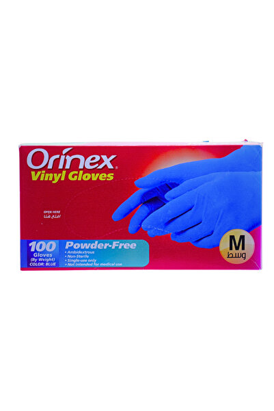 Orinex GLOVES VINYL P.FREE MEDIUM 100PCS