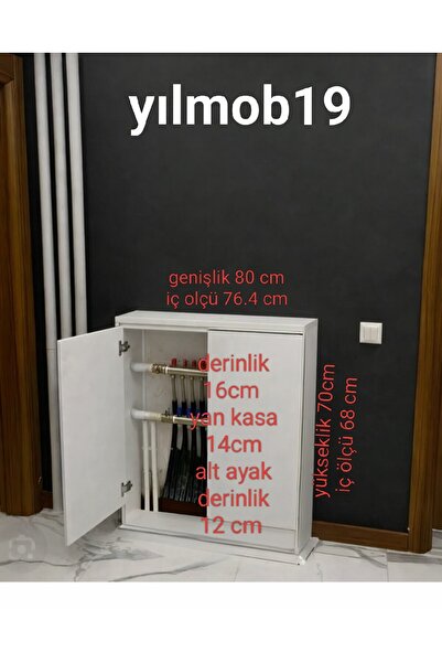 yılmob19 Boru gizleme dolabı 80*70 beyaz