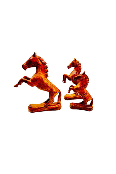 M.A Traders Handcrafted Wooden Dancing Horse Decorative Set – 3-Piece Home & ...